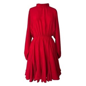 Rhode Caroline Red High‎ Neck Mini Dress Size L